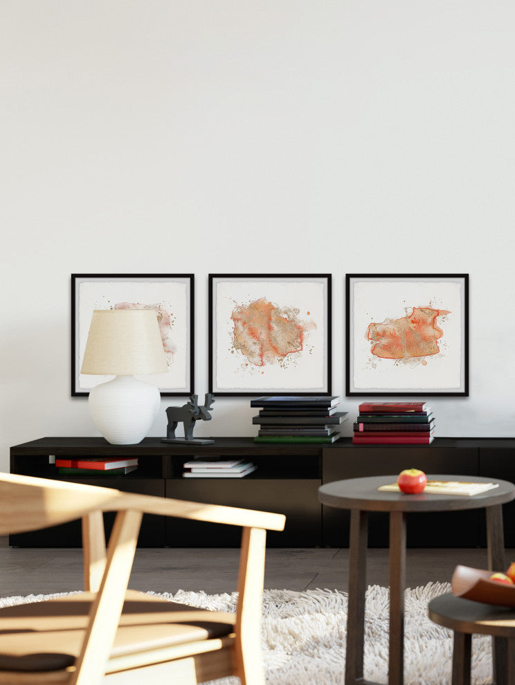 Smoke of Deceit Triptych, 3-Piece Set, 32x32 Panels