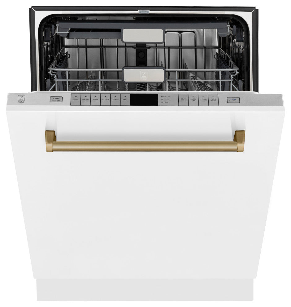 ZLINE 24" Tall Tub Dishwasher, White Matte DWMTZ-WM-24-CB