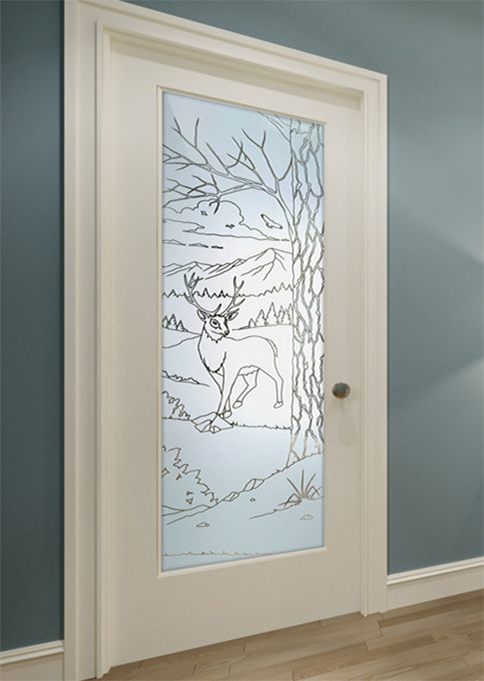 Interior Prehung Door or Interior Slab Door - Wandering White Tail - Primed...