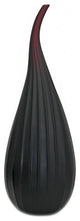 Murano Glass Stripe Vase, Black