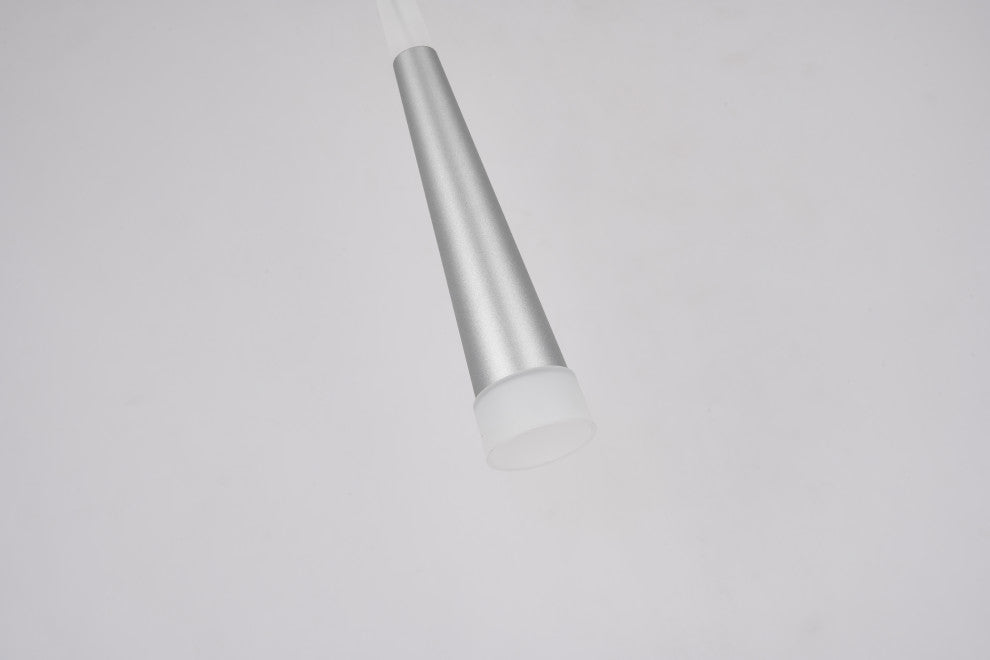 Sand Silver LED Island Light, Metal, Acrylic Frame