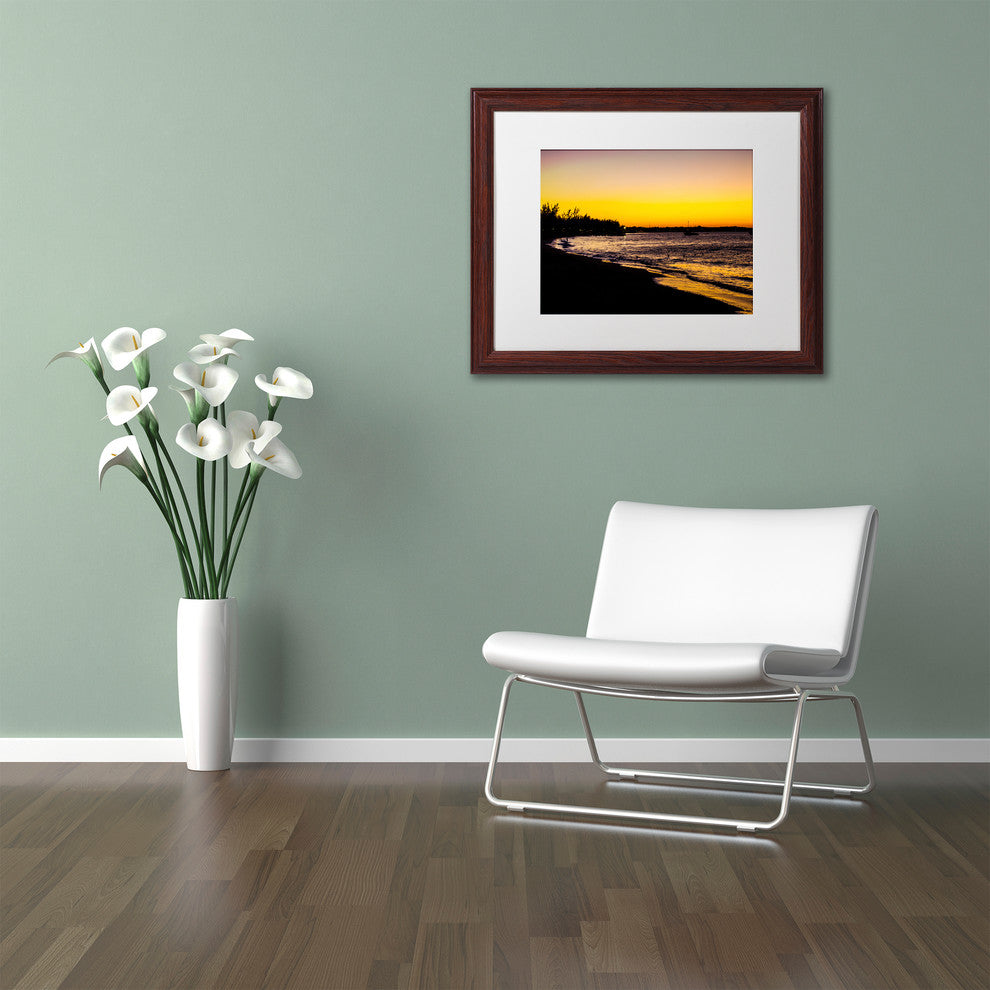 "Deluxe Sunset" Framed Art by Yale Gurney, Wood, White, 20"x16"
