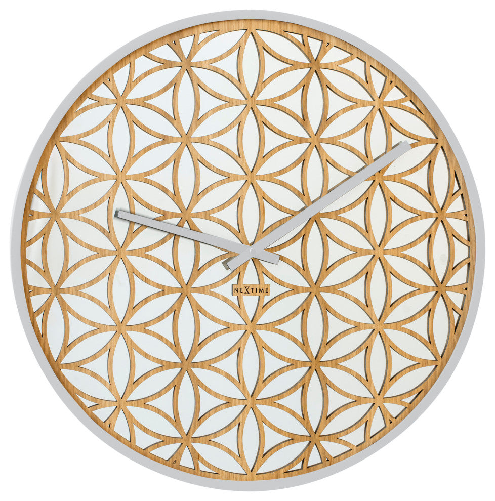 NeXtime Bella Mirror Wall Clock, White