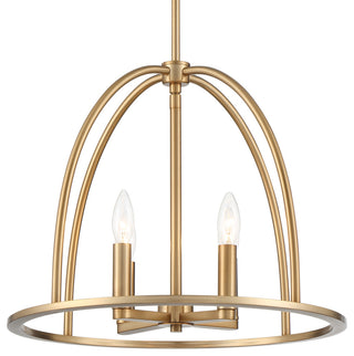 Abbott Four Light Chandelier in Vibrant Gold