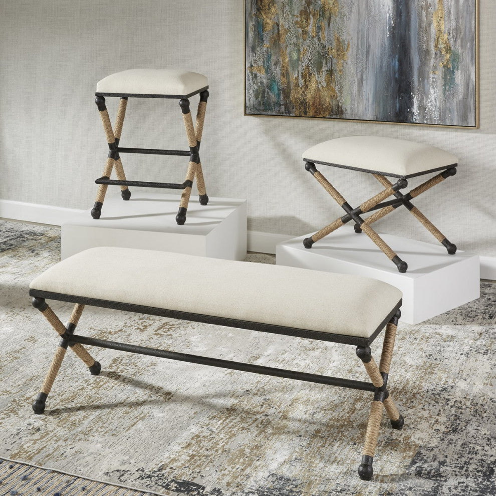 Uttermost Firth Counter Stool 23709, Oatmeal