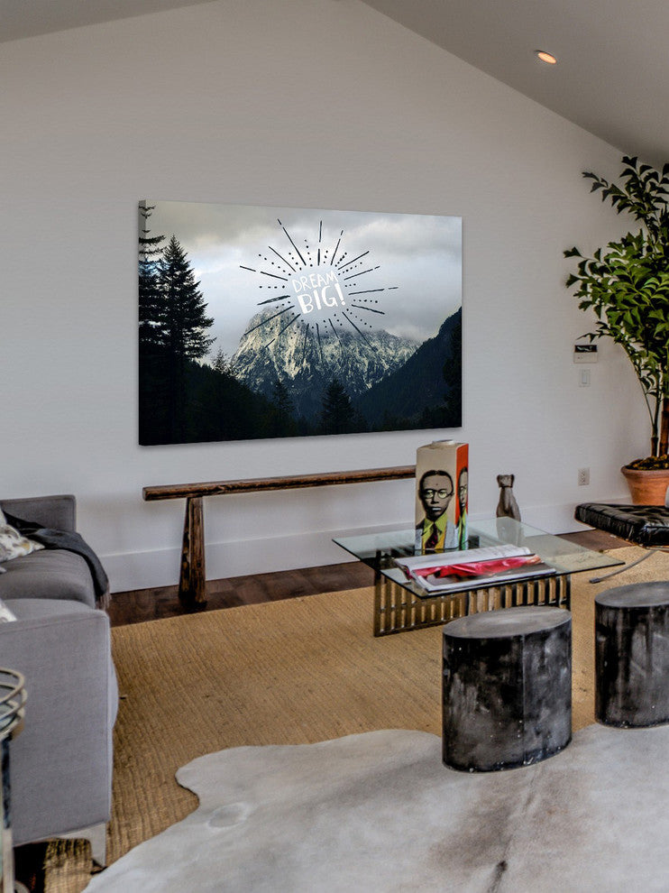 "Dream Big Text" Painting Print on Wrapped Canvas