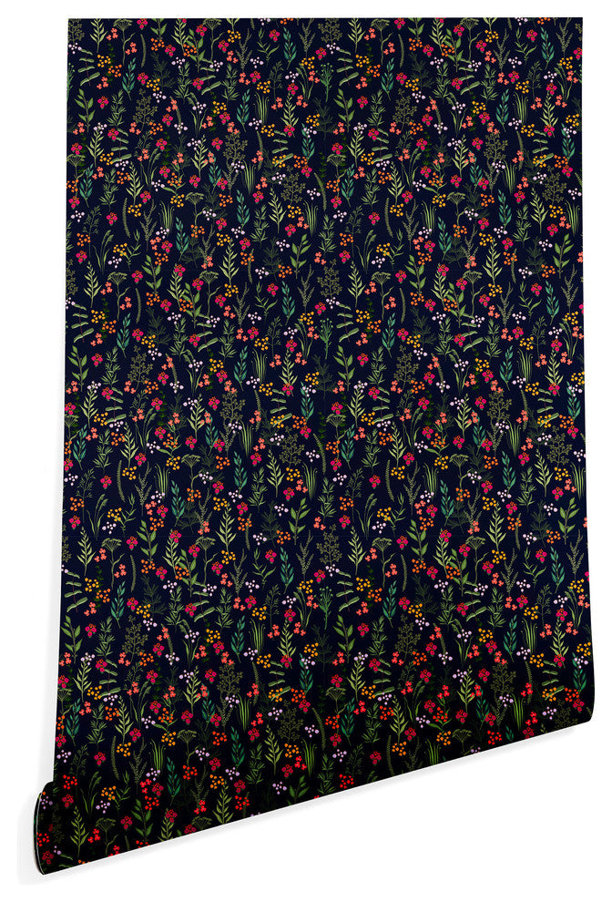 Deny Designs Iveta Abolina Margaux Wallpaper, Black, 2'x4'