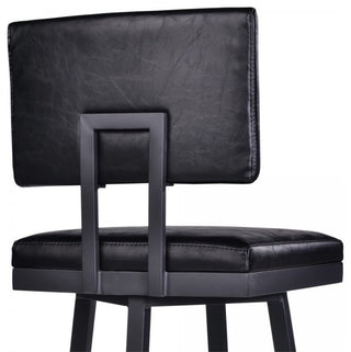 Balboa 26" Counter Barstool, Black Powder Coated Finish