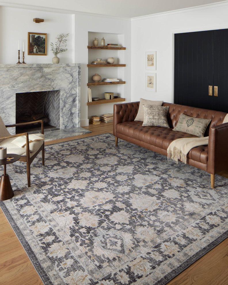 Loloi II Monroe Charcoal / Natural 18" x 18" Sample Rug