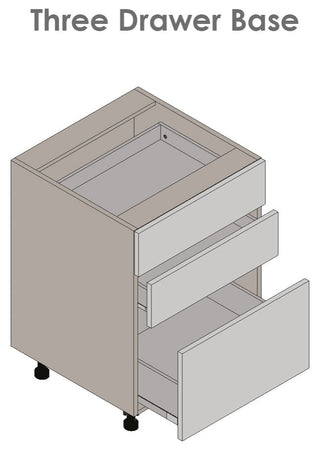 21 Base Cabinet-Double Door-Three Drawer-with Natural Teak door