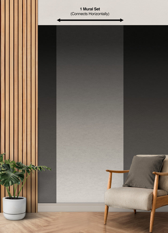 Charcoal Aura Ombre Peel & Stick Wallpaper Mural