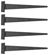 Tee Strap T-Hinge Large Black For Barn Doors or Large Gates 25 1/4" Length