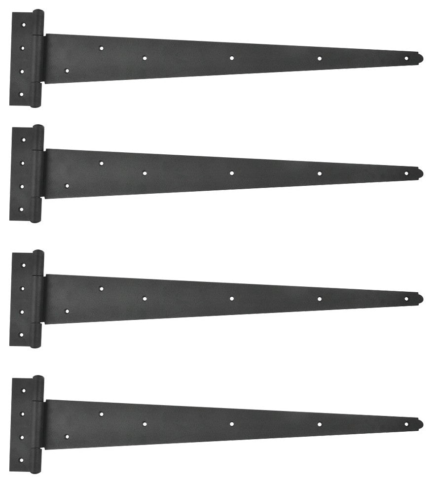 Tee Strap T-Hinge Large Black For Barn Doors or Large Gates 25 1/4" Length