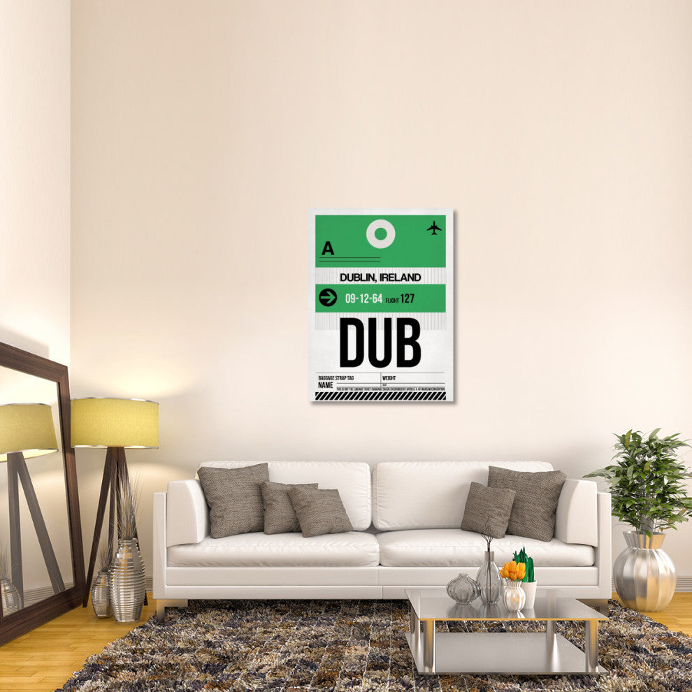 "DUB Dublin Luggage Tag 1" Fine Art Print