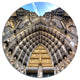 Facade Of The Dom Church In City, Cityscape Art Round Wall Art, 23"
