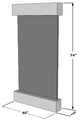 Summit Falls Water Fountain, Green Featherstone, Stainless Steel, Square