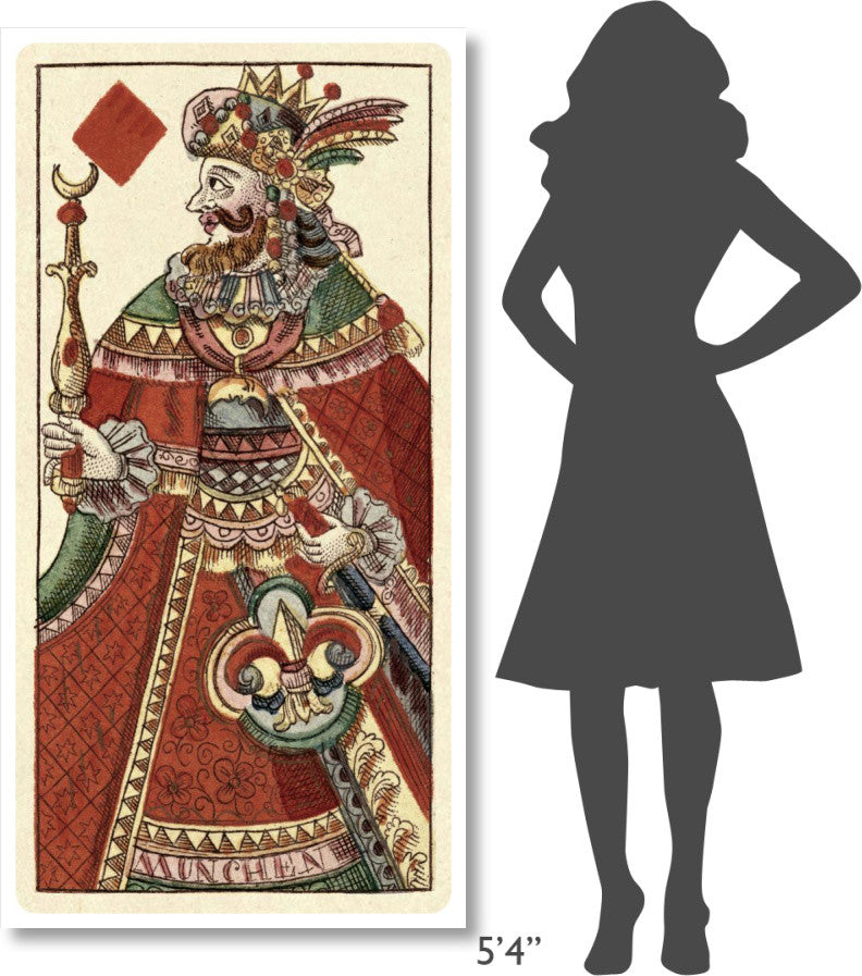 "King of Diamonds (Bauern Hochzeit Deck)" Paper Art, 32"x62"
