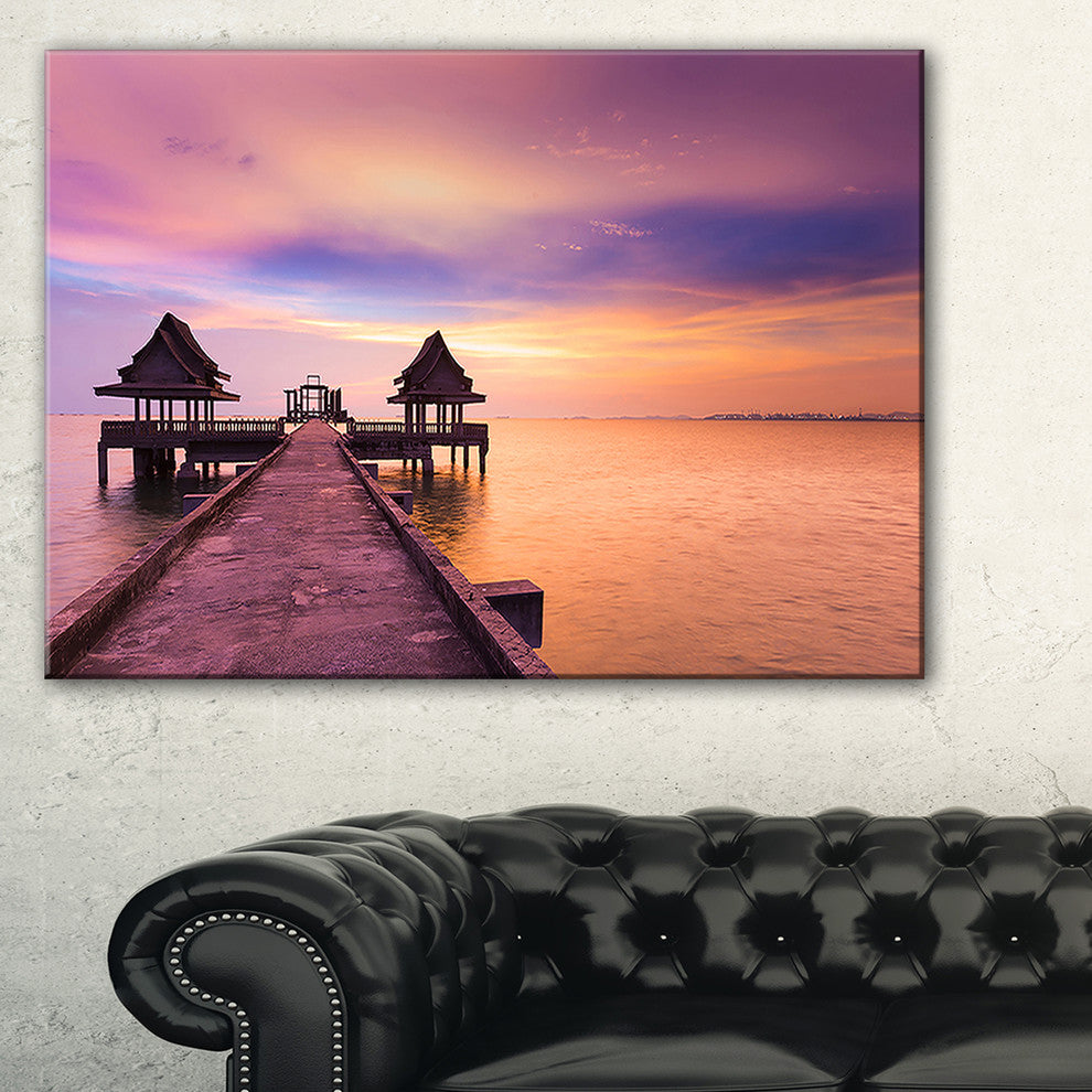 "Walking Path To Abandoned Temple" Canvas Wall Artwork, 40"x20"