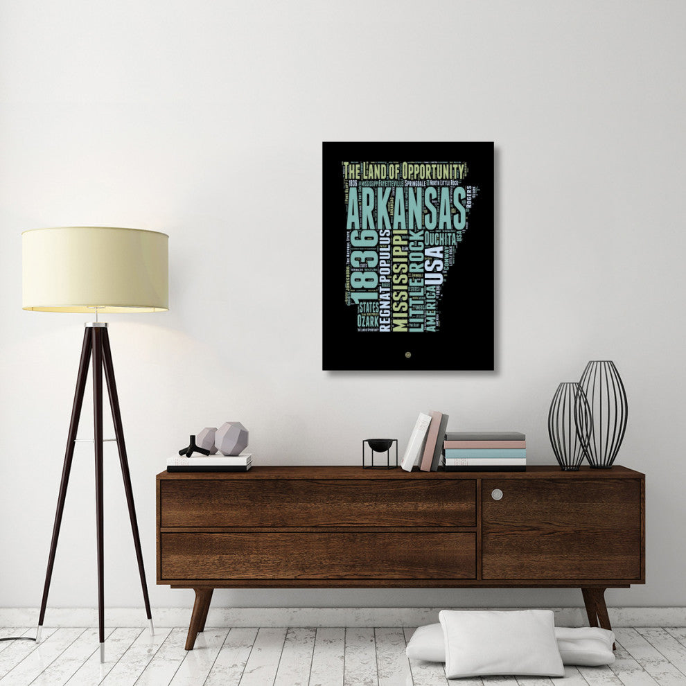 "Arkansas Word Cloud 1" Fine Art Print