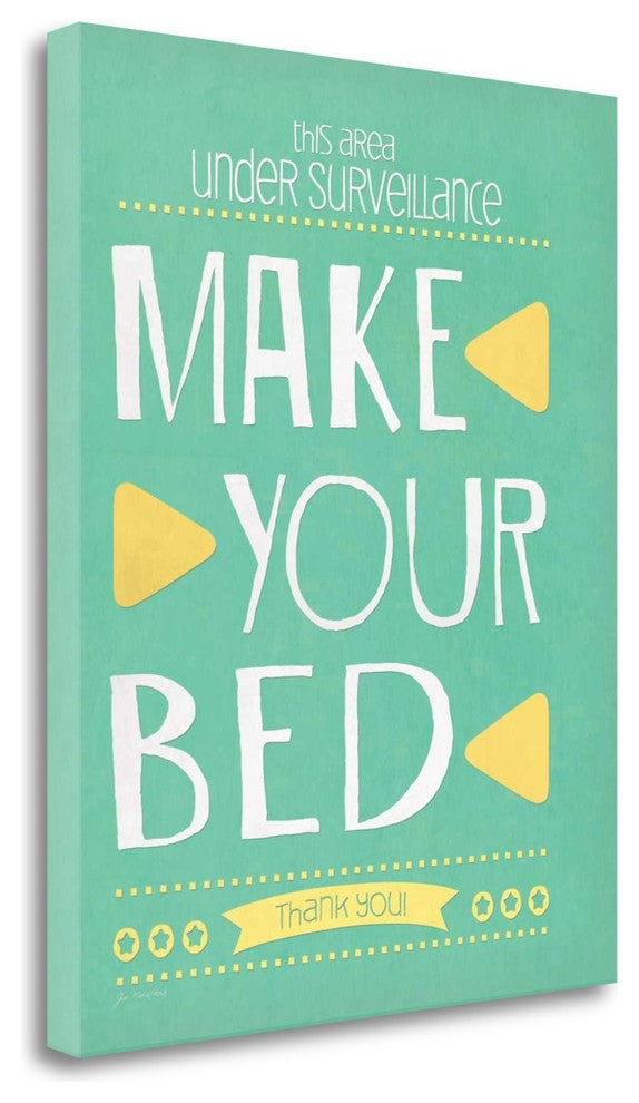 "Make Your Bed" By Jo Moulton,Ready to Hang Giclee Print on Gallery Wrap Canvas