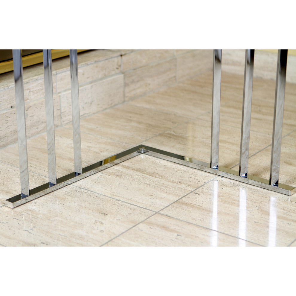 Kingston L Shape 3-Tier Steel Construction Corner Towel Rack, Polished Chrome