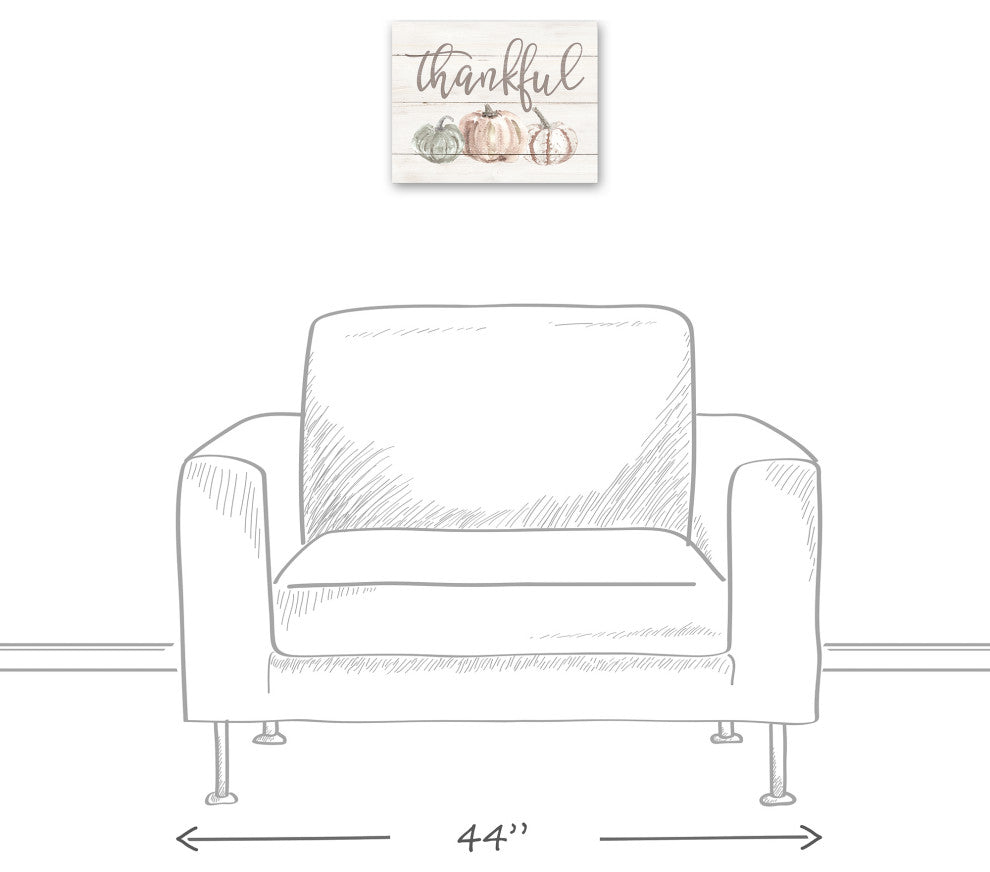 Thankful White Pumpkins 14x11 Canvas Wall Art