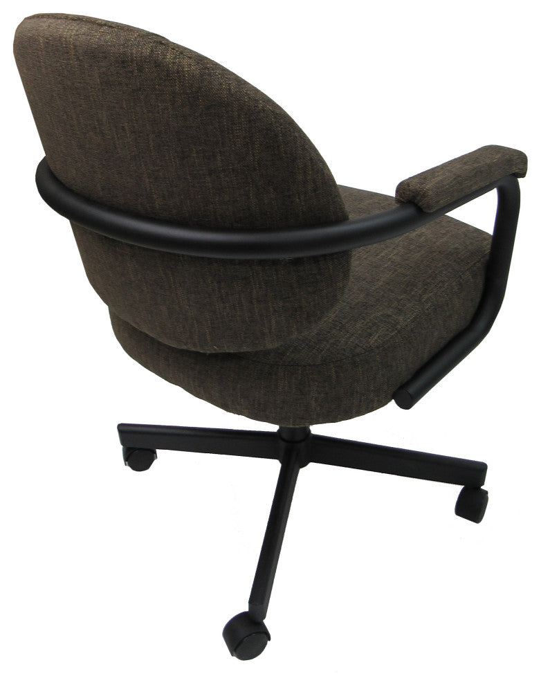 M-70 Caster Swivel Tilt Kitchen Chair with Wheels, Sanora Brown - Brown