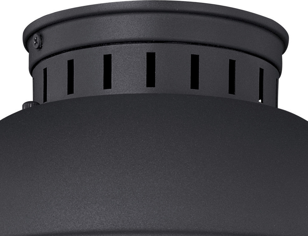 Harwich 10" Outdoor Flush Mount Ceiling Light Textured Black