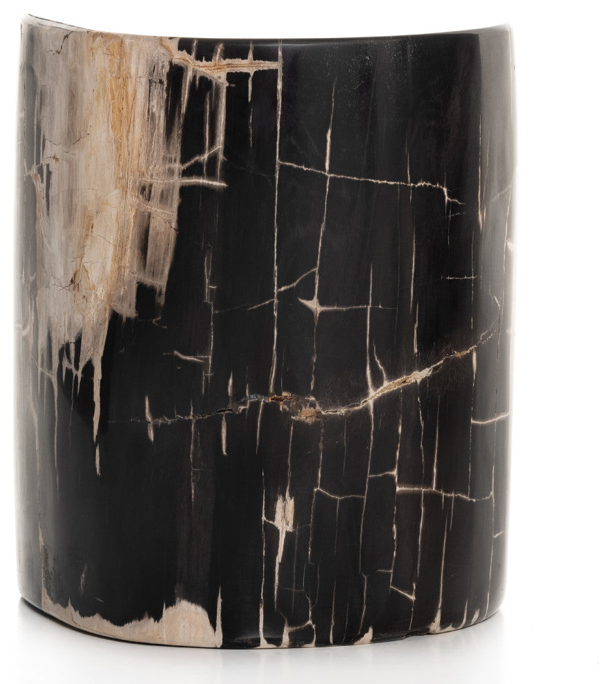 Kos End Table-Dark Petrified Wood