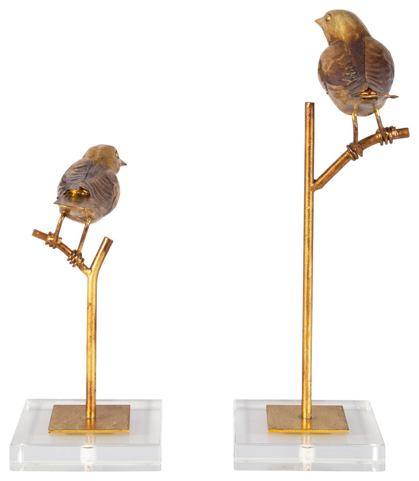 Uttermost Passerines Bird Sculptures, Set of 2