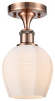 Innovations 516-1C-AC-G461-6-LED 1 LightSemi-Flush Mount, Antique Copper
