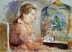 Berthe Morisot Young Girl and the Budgie, Gallery Wrapped Canvas, 18"x27"