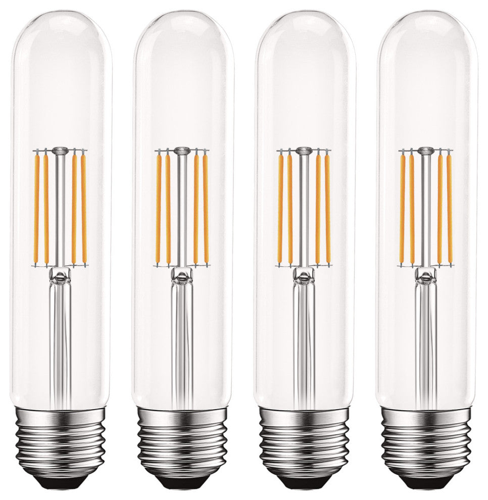 T9 LED Tube Edison Bulb Warm White 550lm Dimmable E26 4-Pack