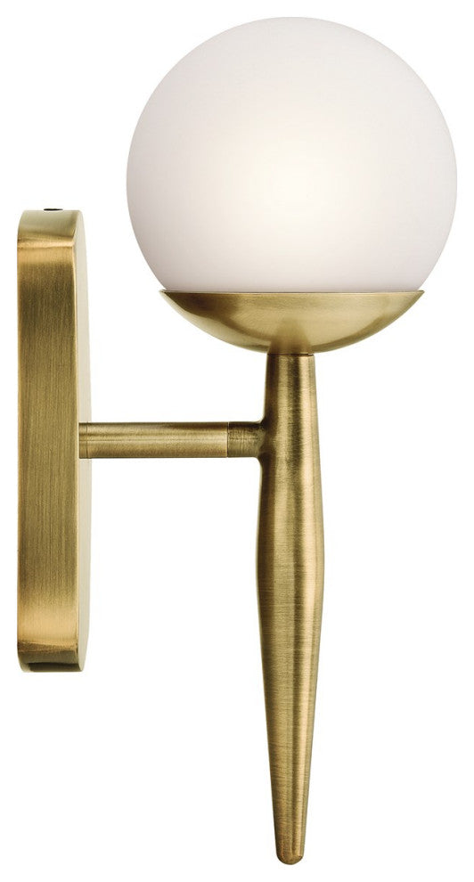 Kichler Jasper 1 Light Wall Sconce in Natural Brass
