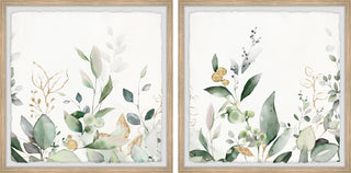 New Leaves Diptych, 2-Piece Set, 24x24 Panels