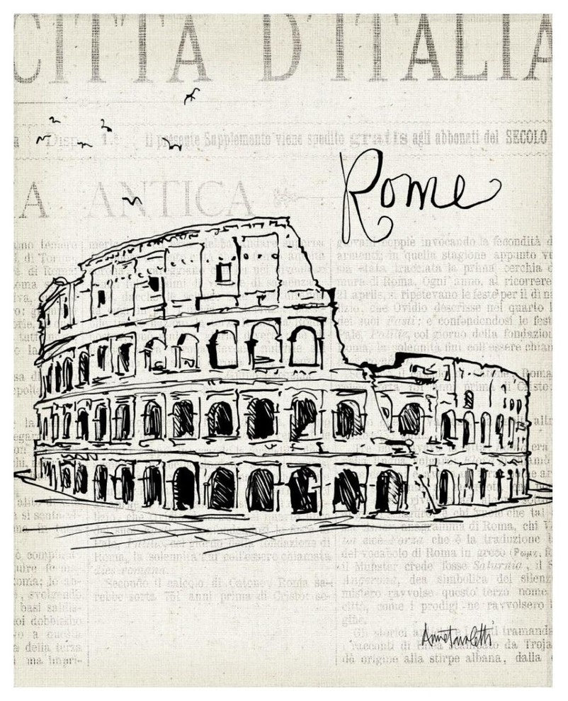 "City Sketches IV" Digital Paper Print by Anne Tavoletti, 30"x37"