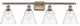 Innovations 516-4W-AB-GBC-82-LED 4 Light Bath Vanity Light, Antique Brass