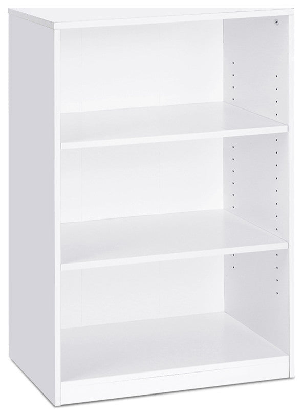 Furinno Jaya Simple Home 3-Shelf Bookcase, White