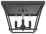 Hunter Laurel Ridge Natural Iron 4-Light Flush Mount Ceiling Light