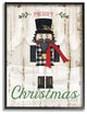 Merry Christmas Holiday Phrase Winter Nutcracker11x14
