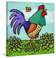 "Rooster and Butterfly" by Janet Nelson Print Wrapped Canvas, 18x18