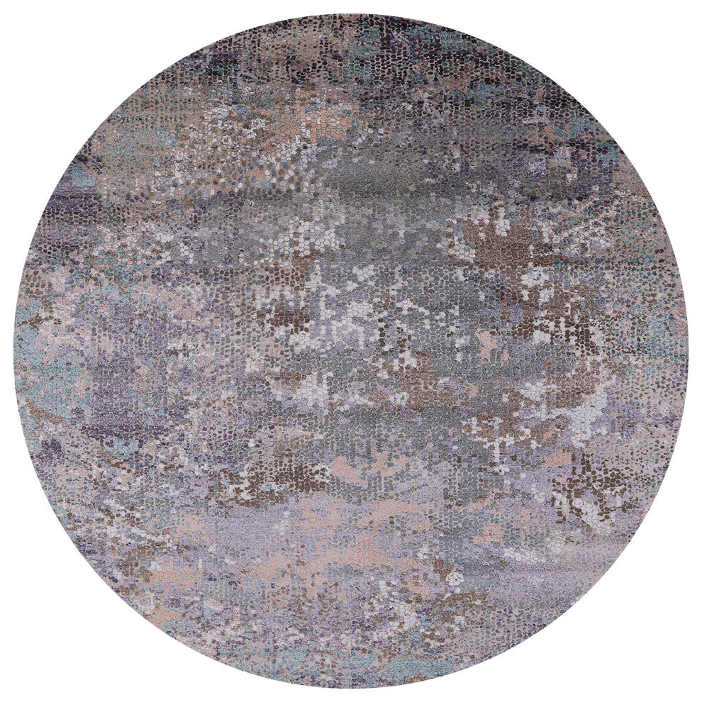 Ahgly Company Indoor Round Mid-Century Modern Area Rugs, 7' Round