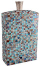 Contemporary Azul Mosaic Vase Tall - Blue