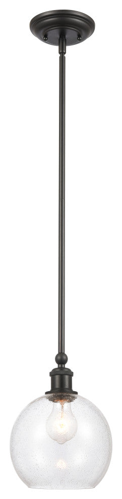Innovations 341-1S-BK-G124-8 Concord 1 Light 8" Mini Pendant, Matte Black