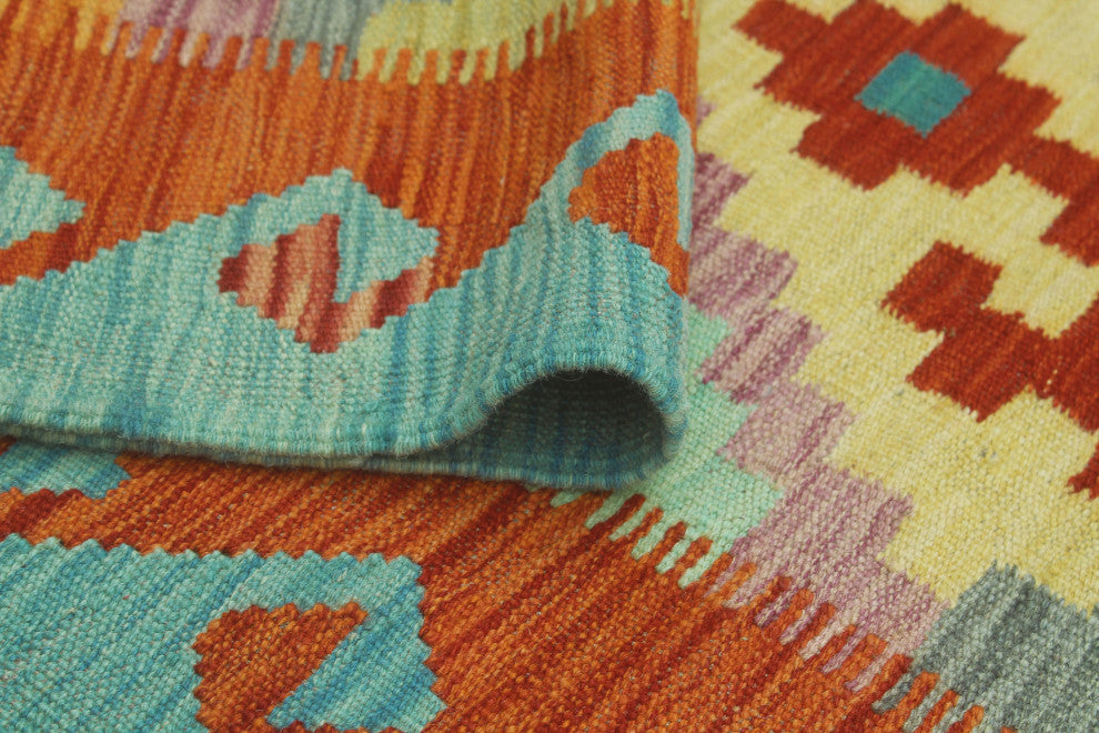 Sangat Kilim Shirley Rust/Blue Rug, 3'11x5'11