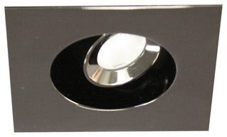 WAC Lighting LEDme 1" Adjustable Square Mini Recessed Downlight 3500K, Gunmetal