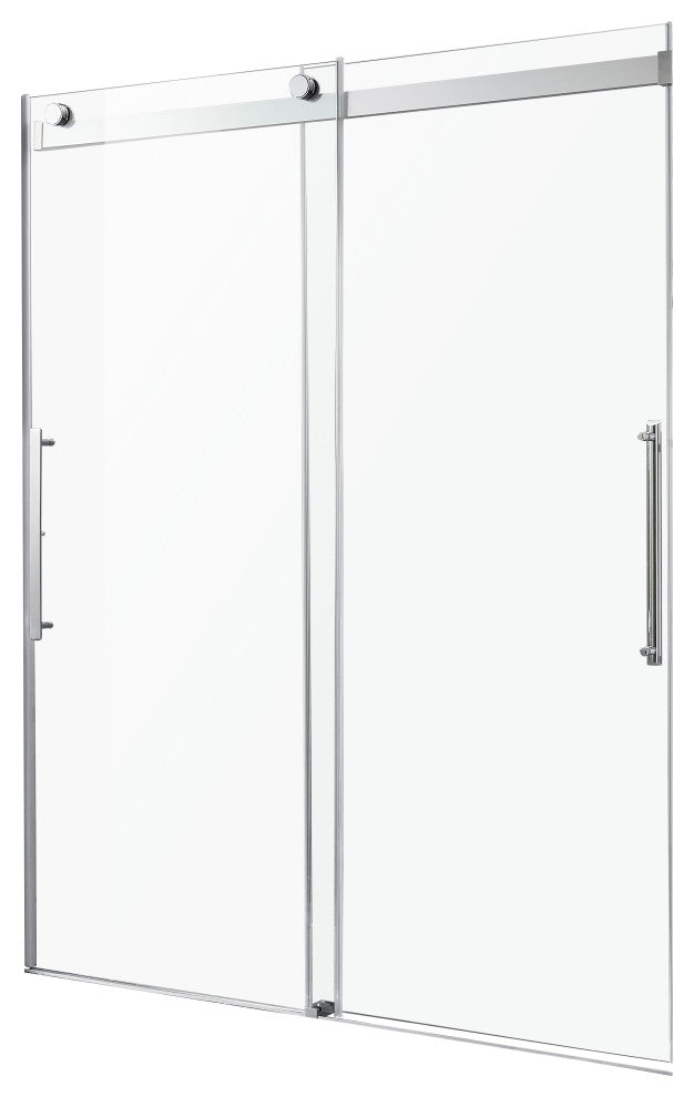ANZZI Stellar 76" H Frameless Sliding Shower Door, Chrome, 60" W