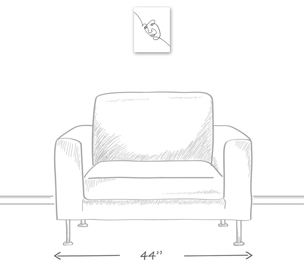 Single Line Beauty 8x10 Canvas Wall Art