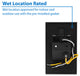 STW Series Vertical Wet Location LED Step Light, Black