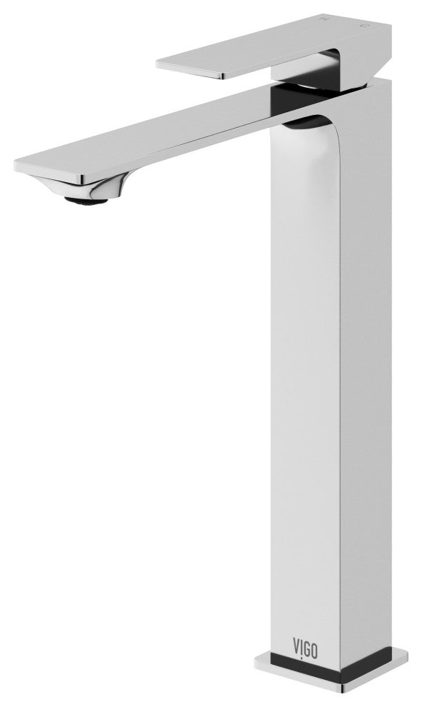 VIGO Dunn 11" H Single Handle Single Hole Bathroom Vessel Faucet, Chrome